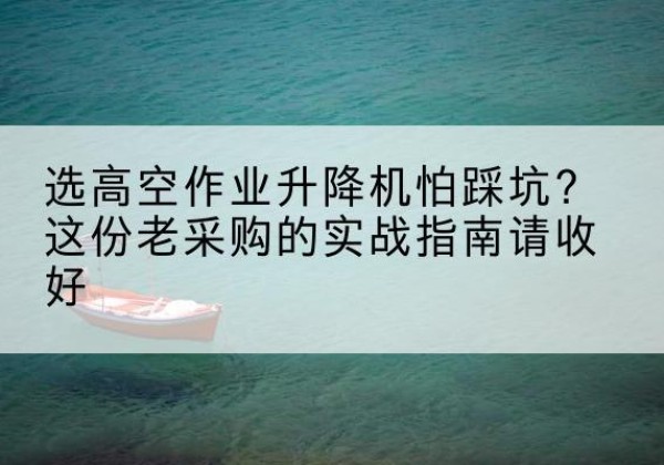 殷都高空作业升降机厂家推荐-选高空作业升降机怕踩坑？这份老采购的实战指南请收好